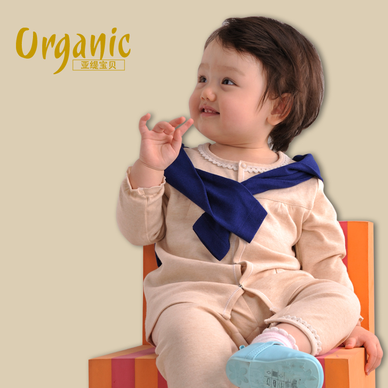 Princess laciness organic cotton underwear top baby clothes long johns 100% cotton quality
