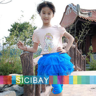 Princess Puff Sleeve Little Girl's Short Sleeve Blouse, Cute Cartoon Character Print Shirt, Free Shipping K0146