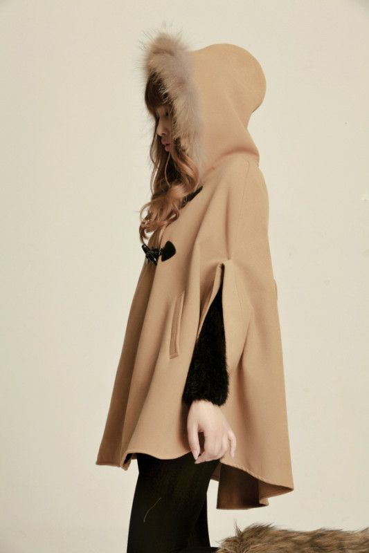 Princess Unique Poncho Loose Fashion Women Hood Winter Coat Jacket Outerwear New