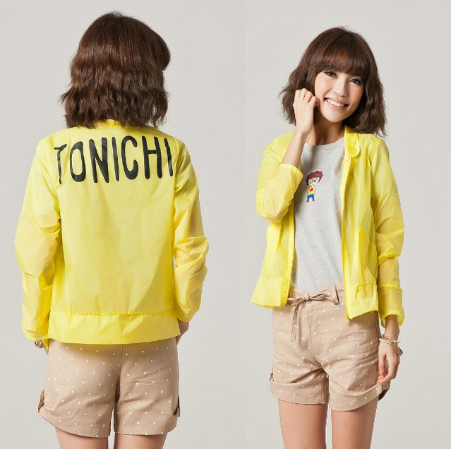 Princess women's sun protection clothing all-match coat candy color short jacket letter free shipping