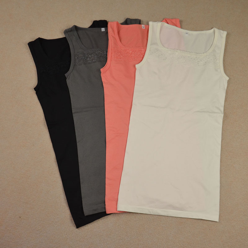 Product loungewear modal basic shirt lace decoration slim hip long design vest