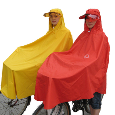 Product transparent red blue three-color adult raincoat poncho