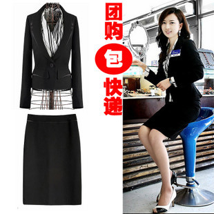 Professional set 2012 spring and autumn fashion formal ol work wear female skirt small suit jacket western-style trousers shirt