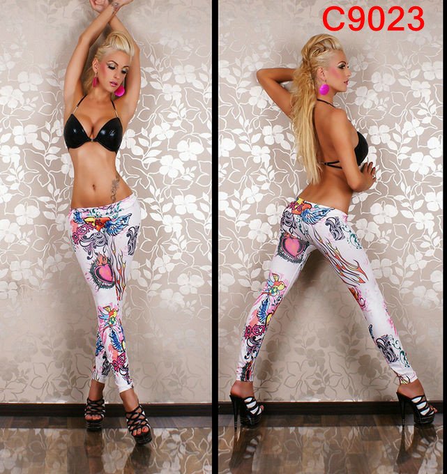 Promotion~200pcs/lot~Sexy Denim Look Leggings,Seamless Denim Leggings,Jean-printed stretch leggings,Printing Denim/Jean Leggings