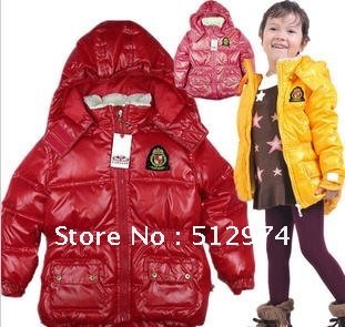 Promotion!! 2012 Wholesale New Fashion Excellent  Duck Down Jacket Children's Feather dress Girl's outwear,super quality