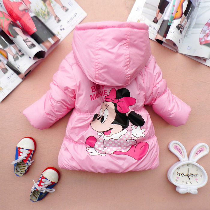 PROMOTION Free shipping 4pcs/lot Micky mouse  Children clothing 2~7years Kids clothes Winter coat/girl's jacket/girls coat