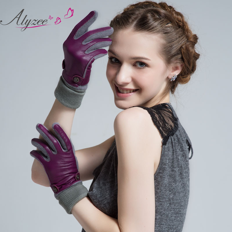 PROMOTION! Free Shipping! Autumn and winter fashion thermal women's sheepskin genuine leather gloves