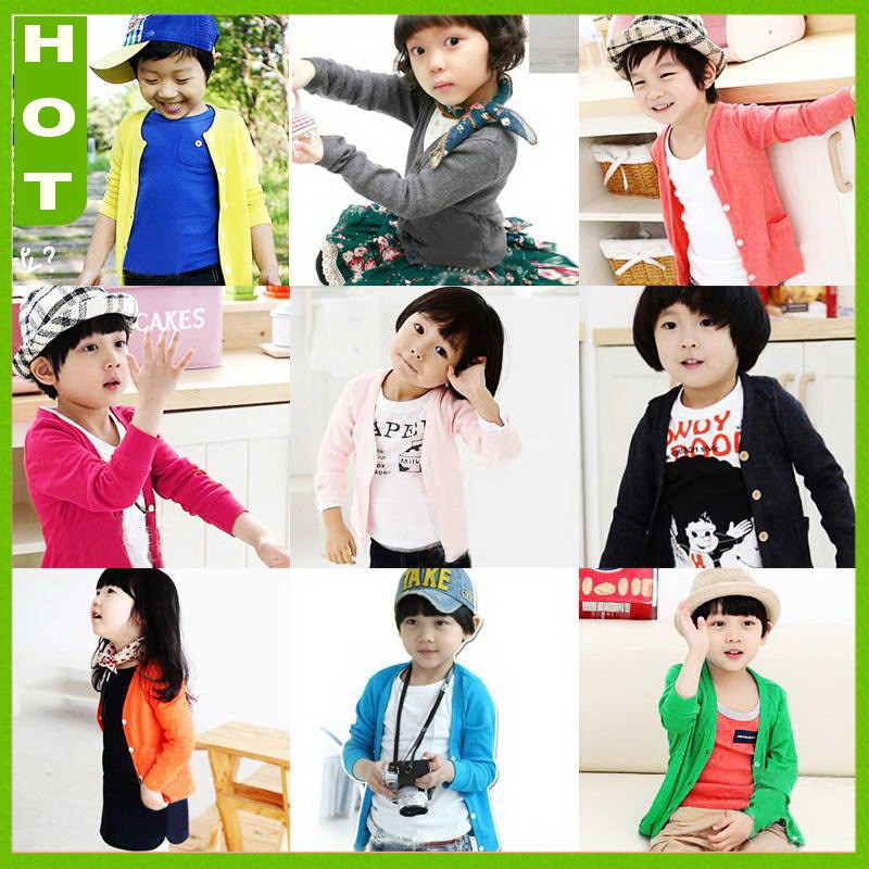Promotion!!Free shipping Kid's Knit shirt whoesale&retail 5pcs/lot cotton material 9colors option full size wholesale boy&girl