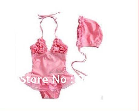 Promotion! Lovely Pink Baby Swimsuit/Baby Bathing Suit