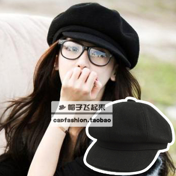 Promotion! Octagonal cap beret newsboy cap painter cap woolen hat autumn and winter female -Free shipping by CPAM