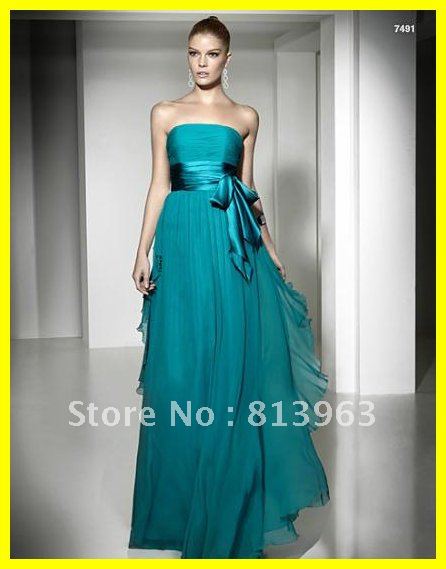 Promotion Popular Hot Sale 2013 Elegant A-Line Strapless Floor Length Chiffon Sashes Green Long Prom Evening Dresses