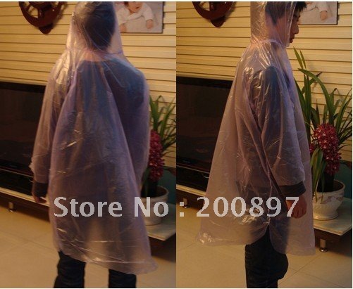 Promotion wholesale Free shipping 20pcs/lot Disposable rain poncho PE raincoat