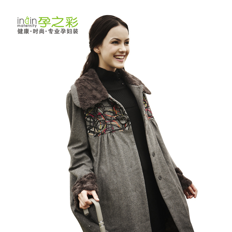 promotion! Winter fashion maternity clothing overcoat wadded jacket outerwear maternity wadded jacket wool Free shipping
