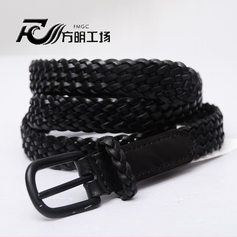 Promotion Women's genuine leather handmade knitted belt all-match fashion accessories cowhide belt black casual Free shipping