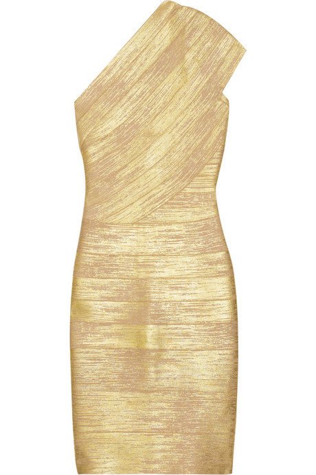 Promotion Women's golden one shoulder Noble Bandage Dress Celebrity Cocktail Party Evening Dresses