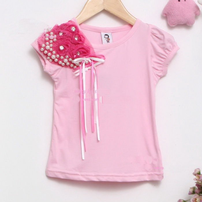 promotional children wear t shirt   shirts bulk designer    8866 -1 pink