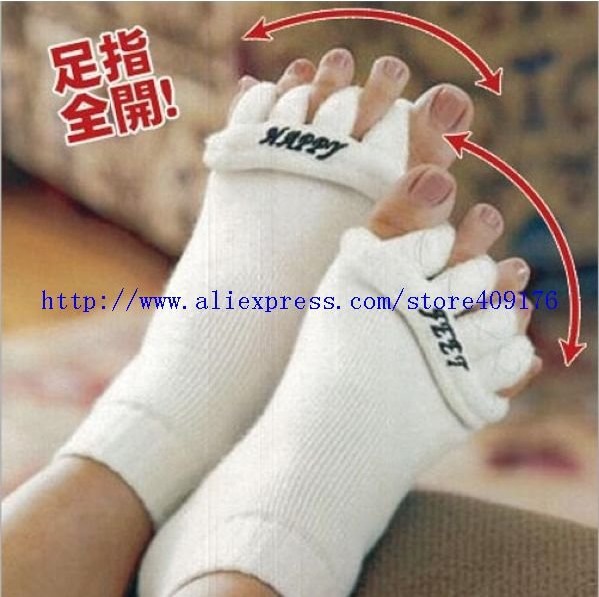 Promotional Sleeping Socks Massage Five Toe Socks Foot Alignment Treatment sleeping Health Stockings,125Pair/Lot+Free DHL