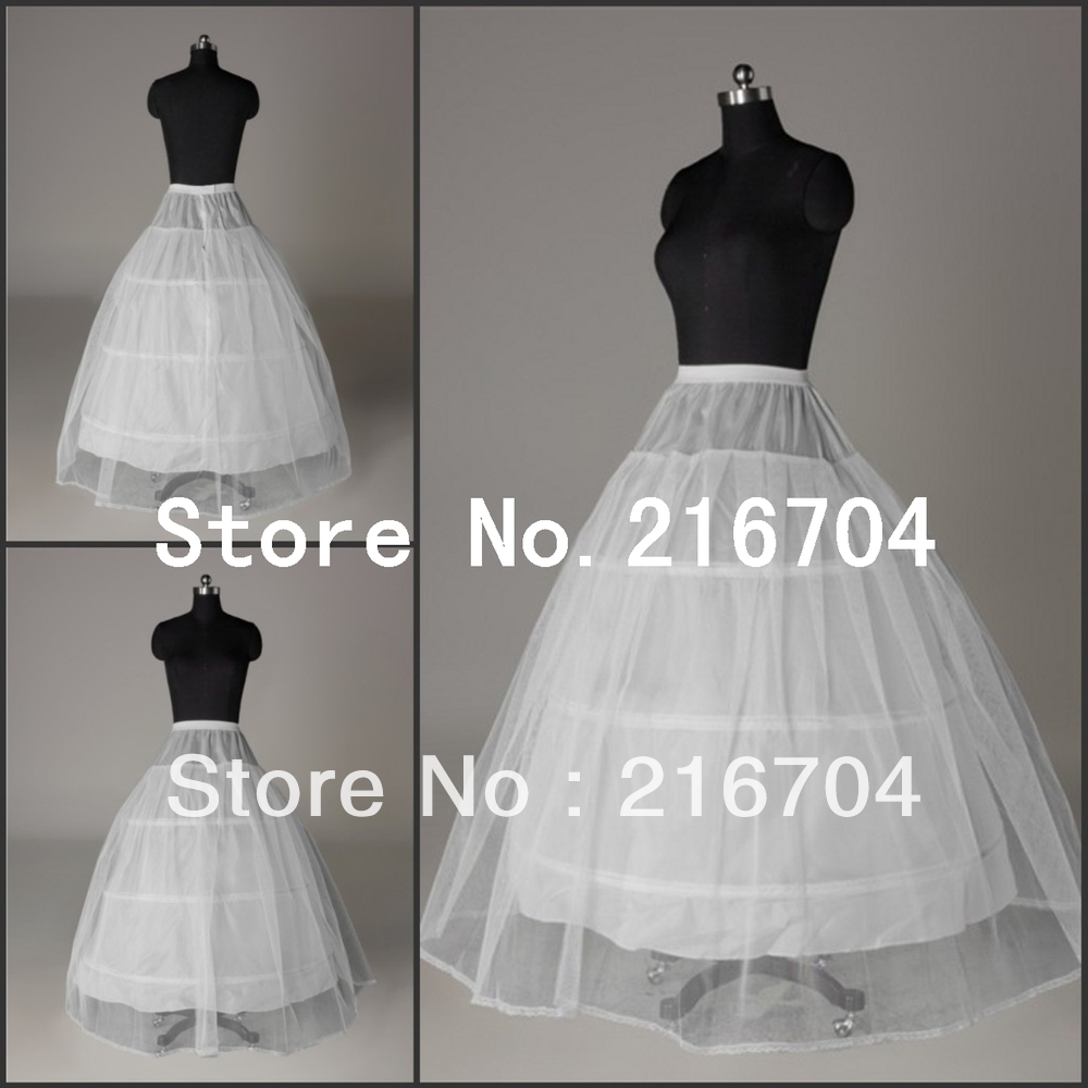 PT007 Real Picture Wedding Accessories Ball Gown Long Length Bone Hoops Organza Discount Bridal Petticoats