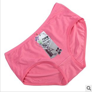 pt011 plus size L pure solid mix colors briefs health care bamboo fiber spandex 10pcs lot wholesale women panties clothes red