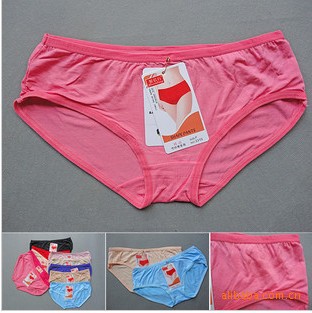 pt012 free size pure solid mix colors briefs bamboo fiber spandex 10pcs lot sell women panties clothes red tops for women low