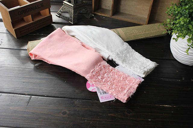 PT3015  free shipping girls rose flower cotton knit leggings 5PCS/LOT