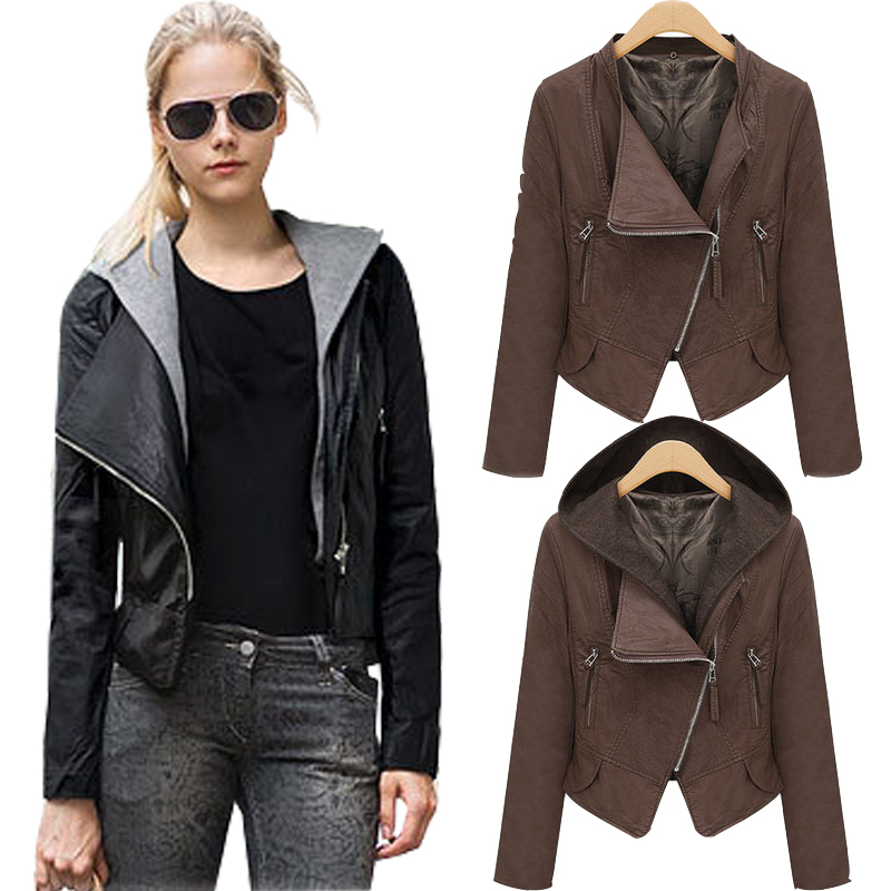 PU motorcycle jacket leather clothing female short design slim 2012 fashion autumn and winter outerwear fashion casual zipper