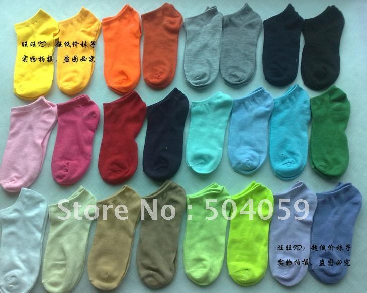 Pure color dot love candy color socks lady ship socks