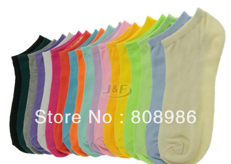 Pure color lady ship socks