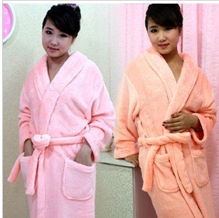 Pure cotton towel bathrobe lovers men and women style bathrobe  towel bathrobe nightgown pajamas hair circle