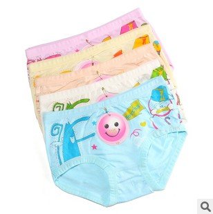 Pure cotton underwear children in waist girl straight Angle pants simple pure color children's pants