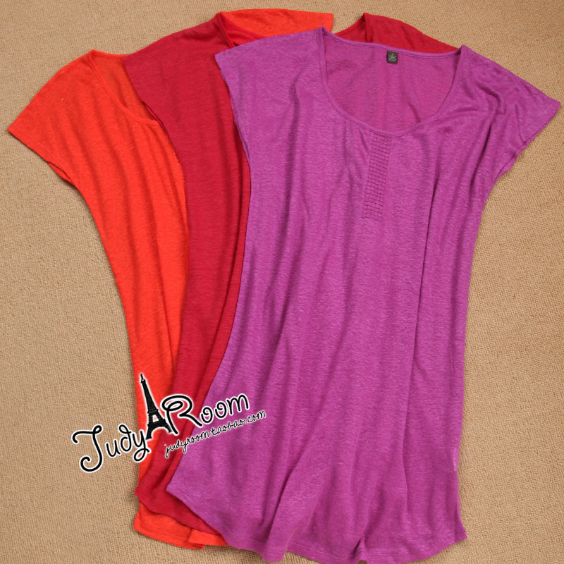 Pure linen casual sleeveless top all-match loose sweater three-color