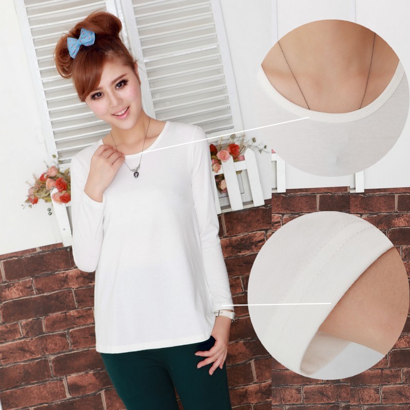Pure maternity clothing autumn basic shirt top long-sleeve round neck T-shirt 9028