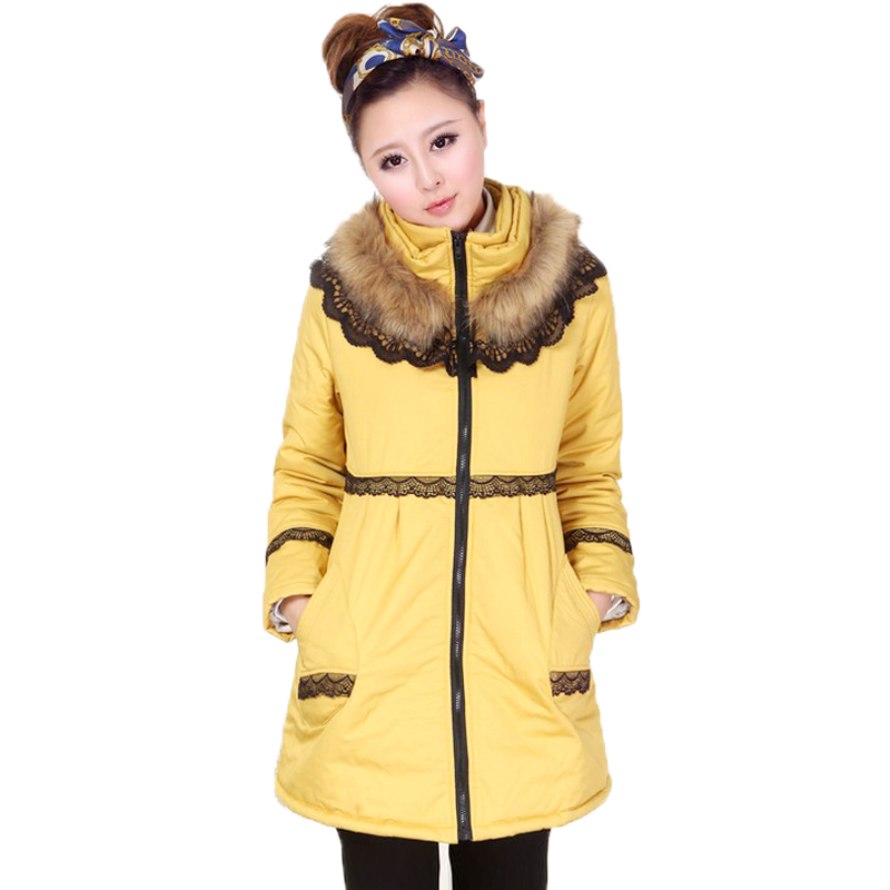 Pure maternity clothing winter thickening maternity wadded jacket thermal maternity overcoat outerwear maternity cotton-padded