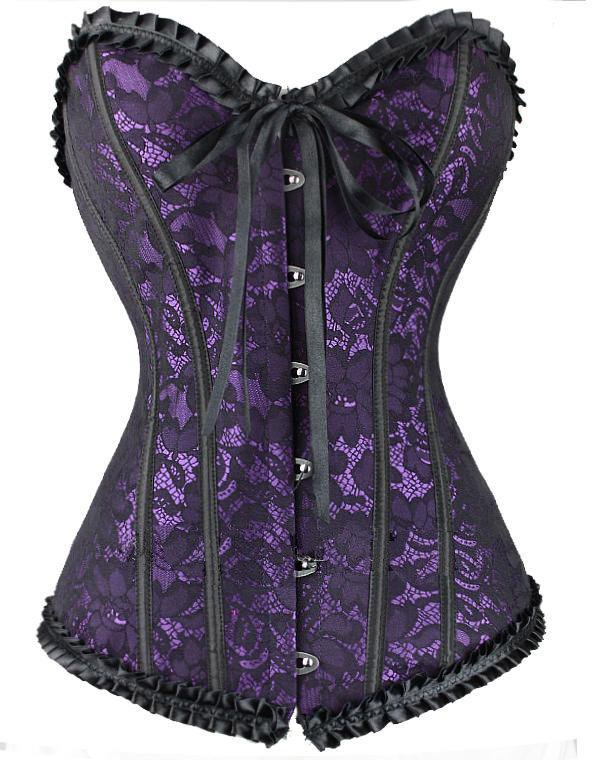 Purple brocade fashion corset Free shipping - AB968