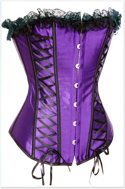 Purple fashion overbust corset - qm2106purple