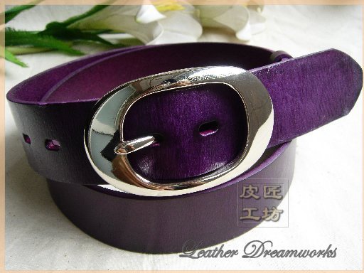 Purple genuine leather brief pin buckle women's strap genuine leather fashion women belt