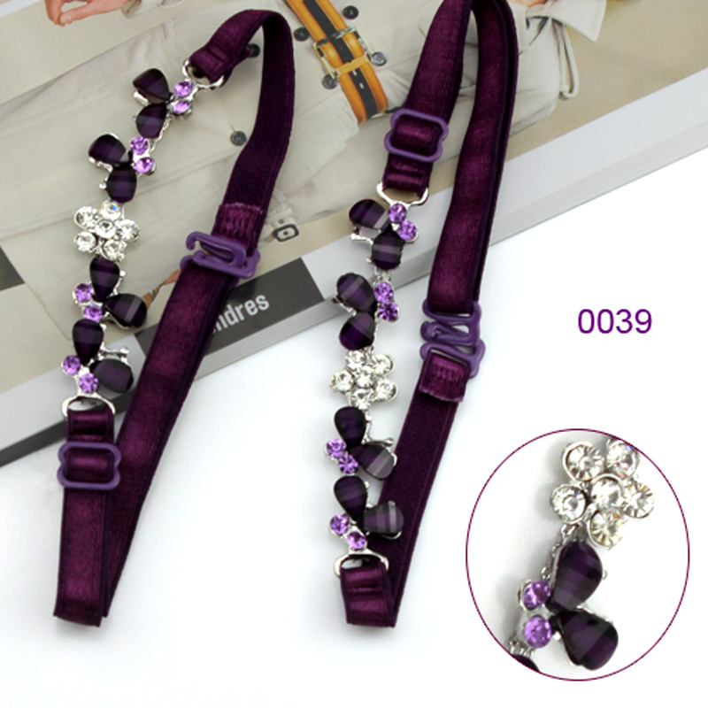 Purple shoulder strap flower graphic patterns random 2012 Free shipping