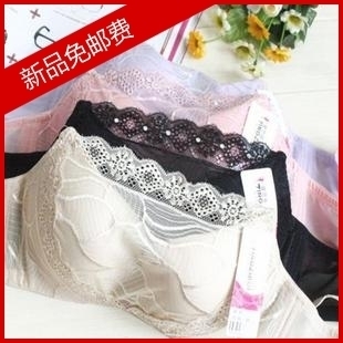 Push up adjustable plus size bra thin mat basic lace bra