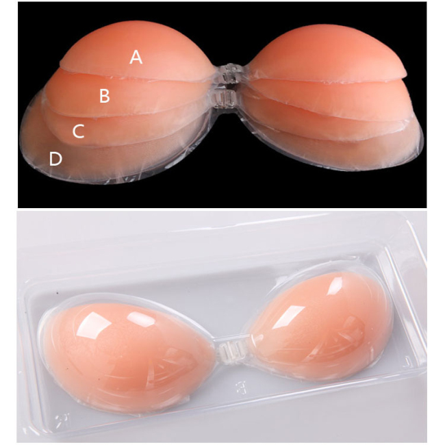 Push Up Sexy Silicone Bra Self-Adhesive Front Closure Strapless Invisible Bra Shaping Lingerie Size ABCD Free Shipping