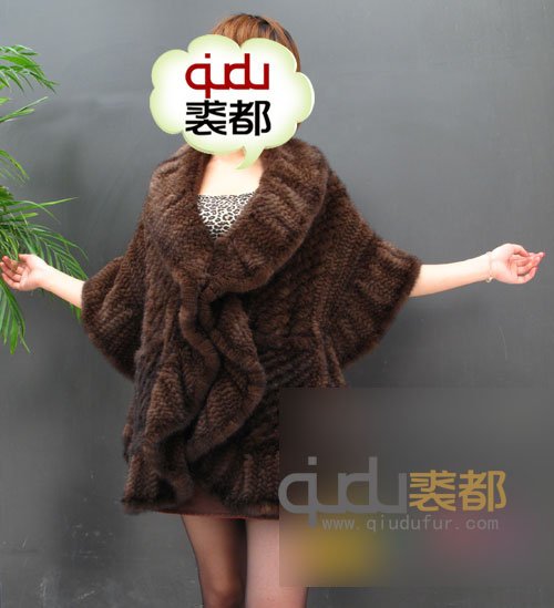 QD6432 Fashion Lady Genuine Knitted Mink Fur Shawl/Cape/Wrap In Stock Free Shipping Hot selling in stock A  G R