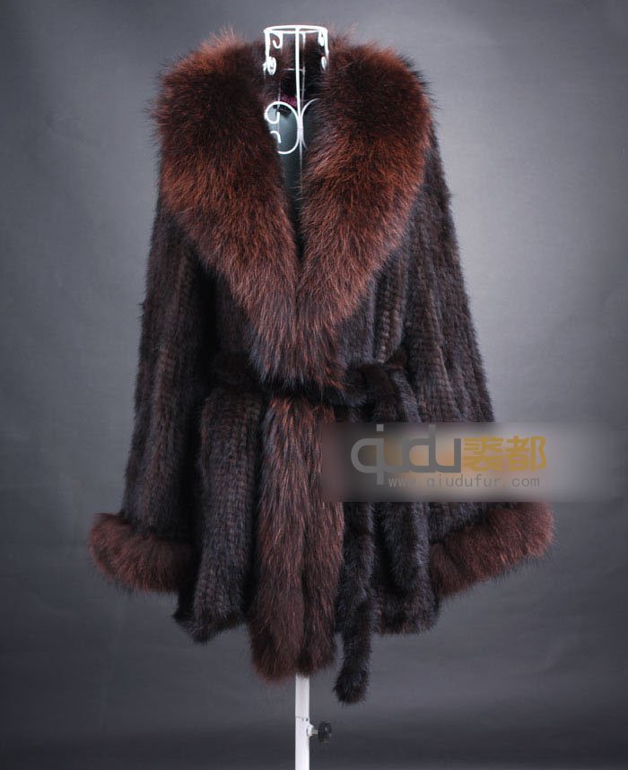QD6483 Genuine Knitting Mink Fur Coat winter charm garment outerwear women's clothing/WholeSale/Retai/OEM     A R