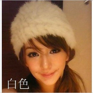 Qiu dong magazine money! Manual super-long rabbit hair hat beret skin hat