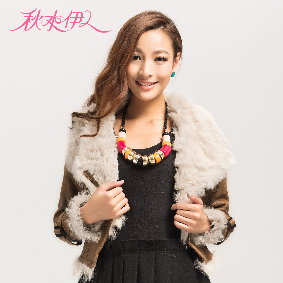 QIUSHUIYIREN 2012 winter fashion wool lambing slim gentlewomen wadded jacket female short jacket