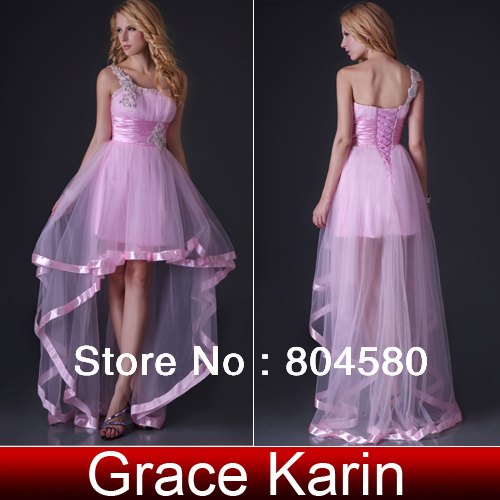 Quality Assurance! Free Shipping GK Sexy Stock One Shoulder Tulle Bridesmaid Party Prom Ball Evening Dress 8Size 2013 New CL3829