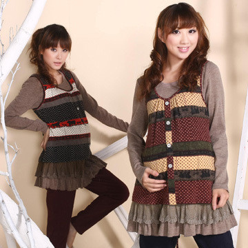 Quality autumn and winter maternity clothing maternity top twinset