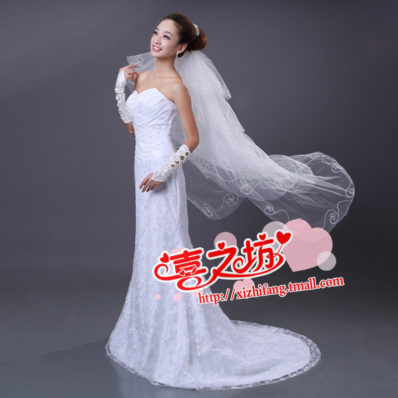 Quality bridal veil lace fashion veil big laciness princess veil quality yarn