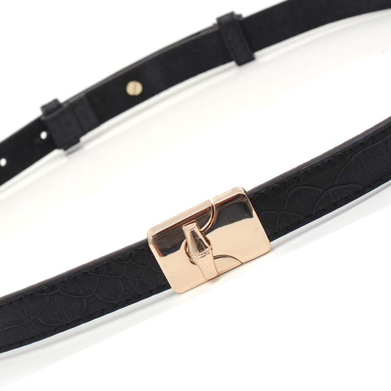 Quality crocodile pattern women's strap fashion belt Women decoration genuine leather thin belt all-match