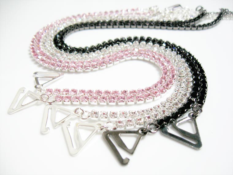 Quality diamond shoulder strap metal shoulder strap curviplanar single-row