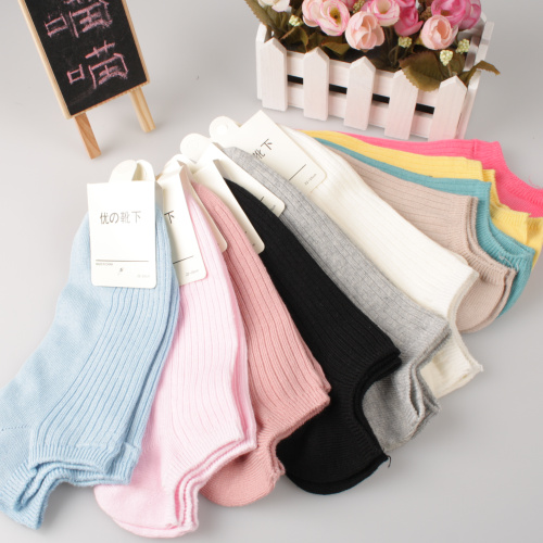 Quality double needle socks women's 100% special cotton knitted socks sock slippers female socks
