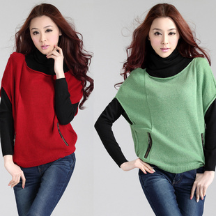 Quality! hot fashion, 2012 autumn women's fashion sweater women rabbit fur casual short-sleeve sweater christmas halloween party